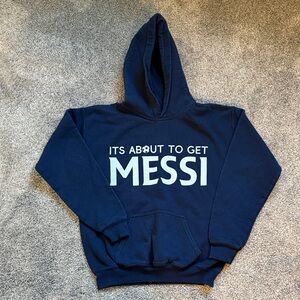 Kids Navy Hoodie - Fun Graphic Design